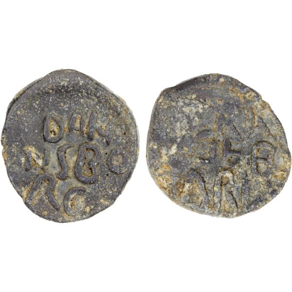 DANISH INDIA: TRANQUEBAR: Christian IV, 1620-1648, lead kas (4.02g), ND, VF
