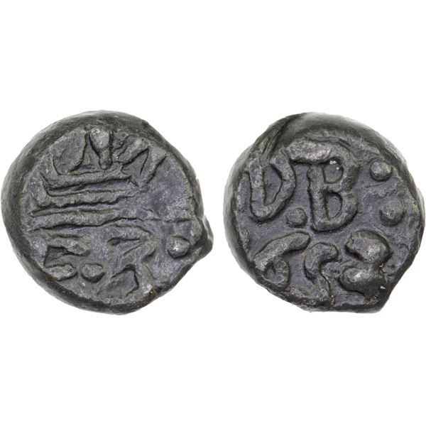 DANISH INDIA: TRANQUEBAR: Frederik III, 1648-1670, lead kas (3.43g), 1652, choice XF