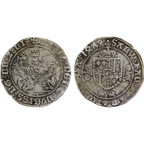 BELGIUM: FLANDERS: Maria van Bourgondië, 1477-1482, AR double briquet (2.91g), 1479, VF