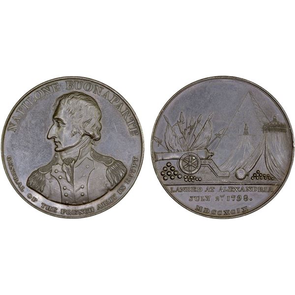 FRANCE: AE medal (28.14g), 1799, AU