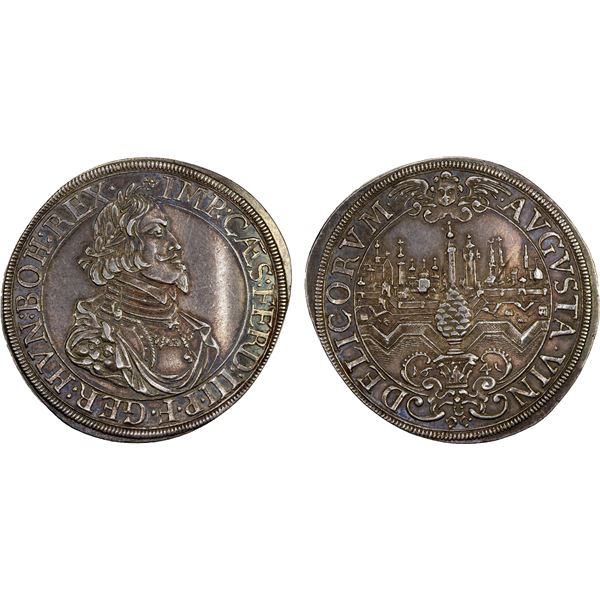 AUGSBURG: Ferdinand III, 1637-1657, AR thaler (29.02g), 1641, VF-XF
