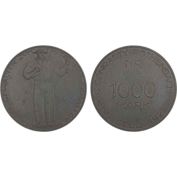 BAVARIA: 1000 mark (29.94g), 1922