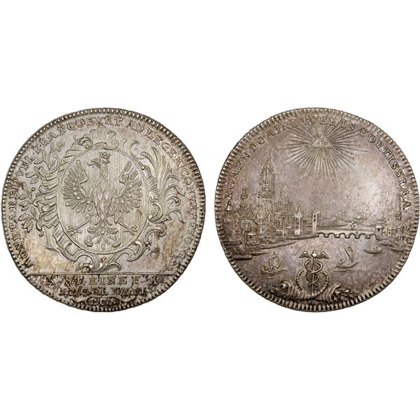 FRANKFURT: Free City, AR thaler, 1772, XF