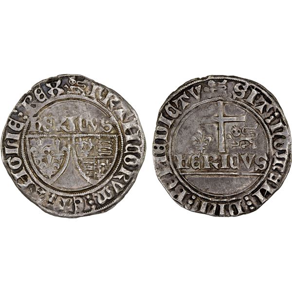 ANGLO-GALLIC: Henry VI, 1422-1449, AR grand blanc (2.97g), Rouen Mint, VF