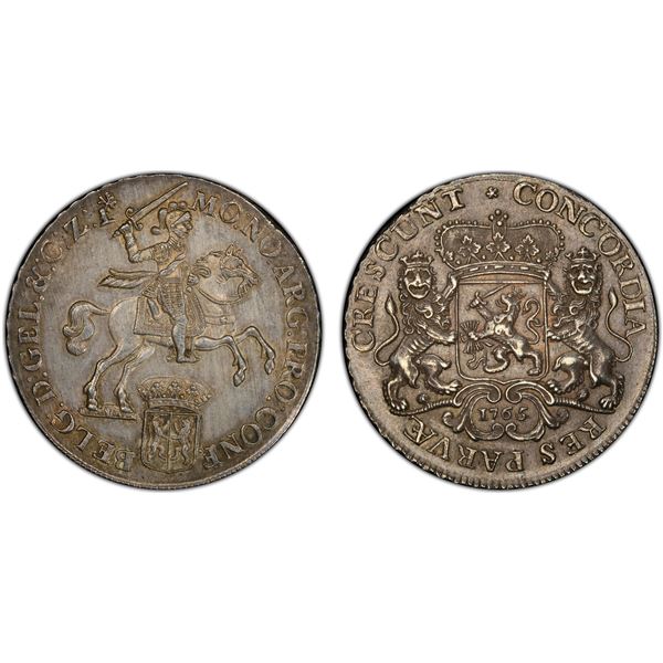 GELDERLAND: Dutch Republic, AR ducaton, 1765, PCGS MS62