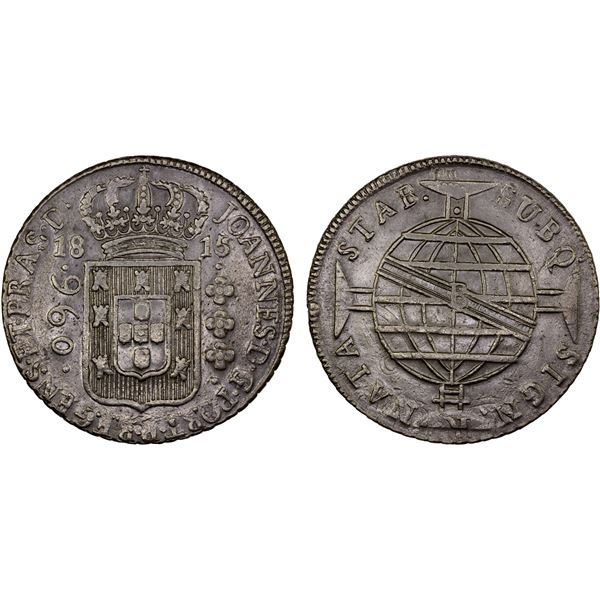 BRAZIL: João, regent, 1799-1816, AR 960 reis, 1815-B, AU