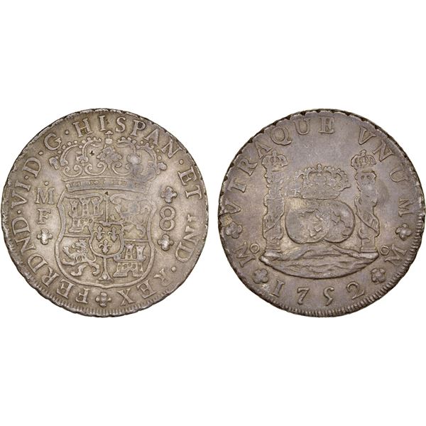 MEXICO: Ferdinand VI, 1747-1759, AR 8 reales (26.92g), 1752-Mo, VF-XF