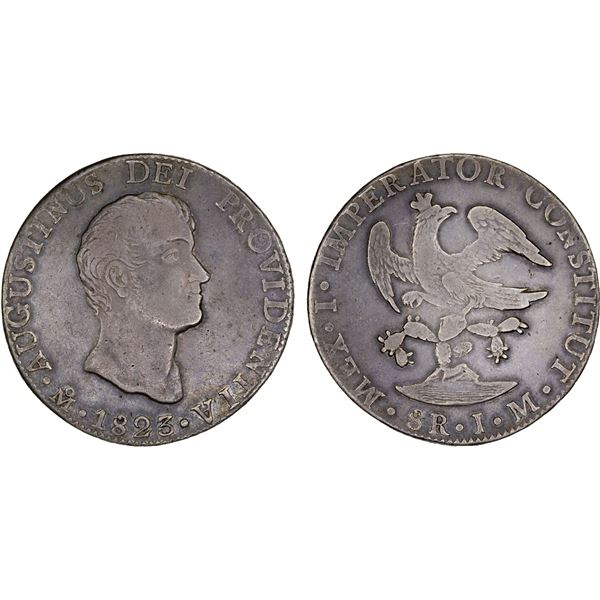 MEXICO: Agustín de Iturbide, 1822-1823, AR 8 reales, 1823-Mo, F-VF