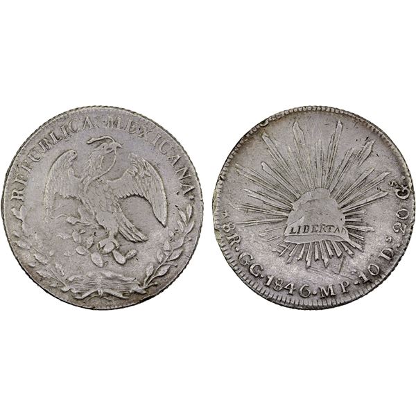 MEXICO: Republic, AR 8 reales, 1846-GC, VF