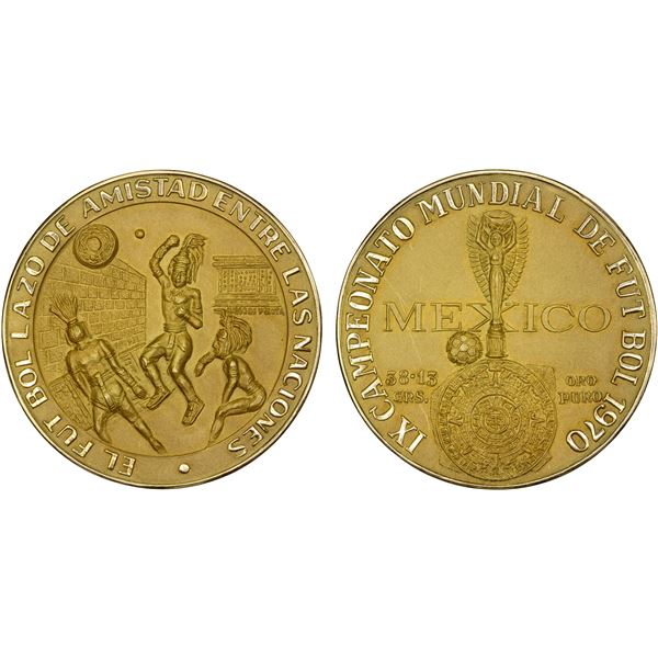 MEXICO: AV medal (46.09g), 1970, UNC