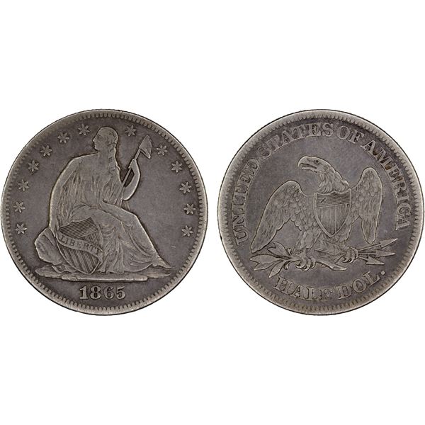 UNITED STATES: AR half dollar, 1865, VF