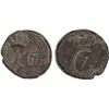 Image 1 : DANISH INDIA: TRANQUEBAR: Christian VII, 1766-1808, AE 1 kas (0.66g) (17)67, VF