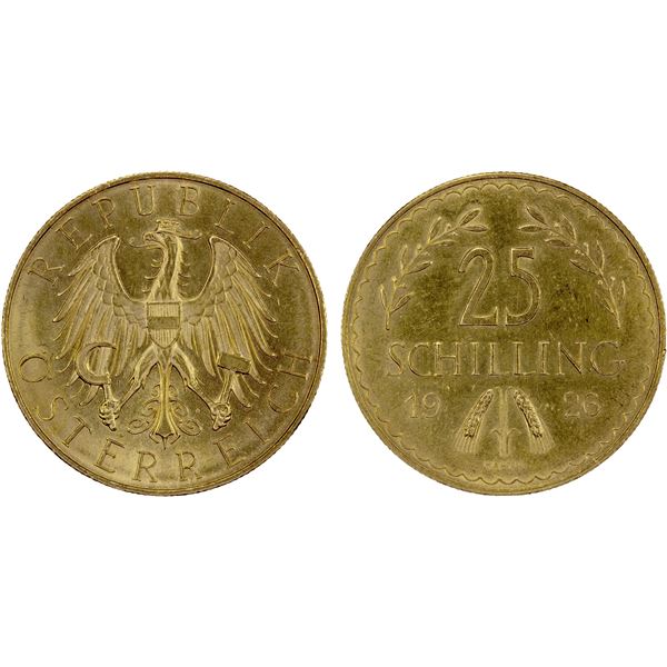 AUSTRIA: Republic, AV 25 schilling, 1926, UNC