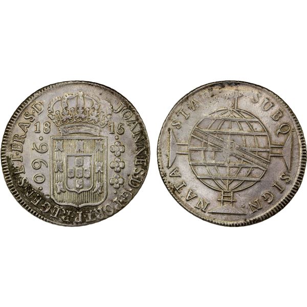 BRAZIL: João, regent, 1799-1816, AR 960 reis, 1815-R, XF