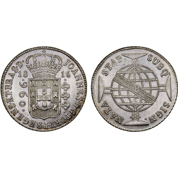 BRAZIL: João, regent, 1799-1816, AR 960 reis, 1816-B, AU