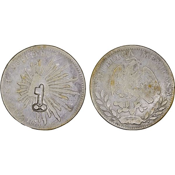 CUBA: AR 2 reales, ND (1872-77), Fine