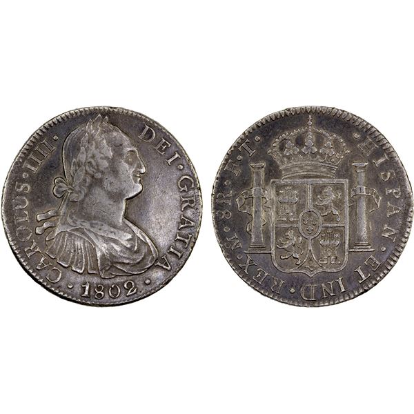 MEXICO: Carlos IV, 1788-1808, AR 8 reales, 1802-Mo, VF-XF