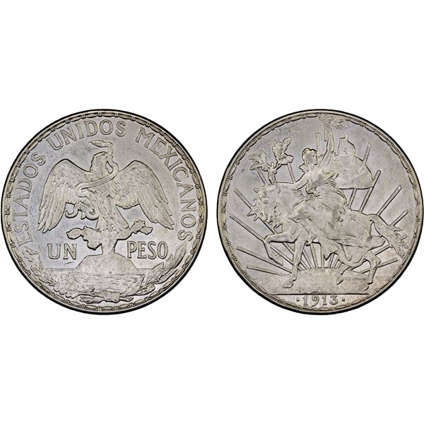 MEXICO: Estados Unidos, AR peso, 1913, AU