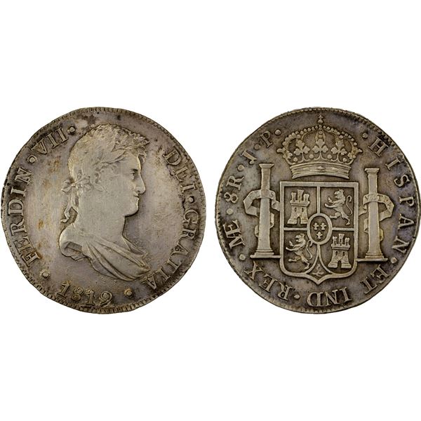 PERU: Fernando VII, 1808-1821, AR 8 reales, 1819, XF