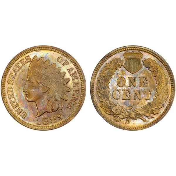 UNITED STATES: AE cent, 1889, Choice Proof