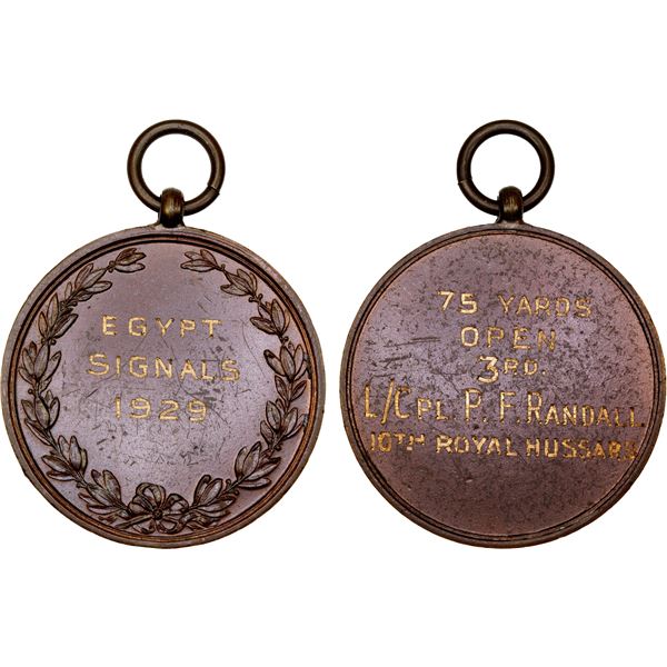 EGYPT: AE medal (23.04g), 1929, XF