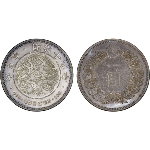 JAPAN: Meiji, 1867-1912, AR yen, year 16 (1883), AU