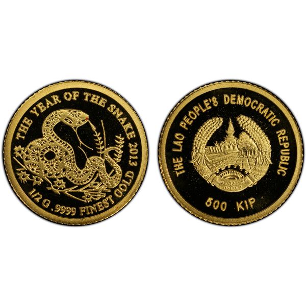 LAOS: People's Democratic Republic, AV 500 kip, 2013, PCGS PF70 Deep Cameo