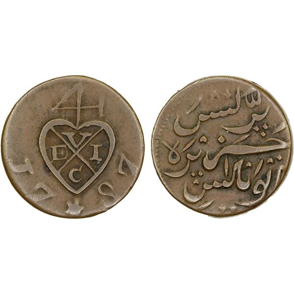 MALAY STATES: Penang: British Colony, AE 1/2 cent (1/2 pice), 1787, Fine