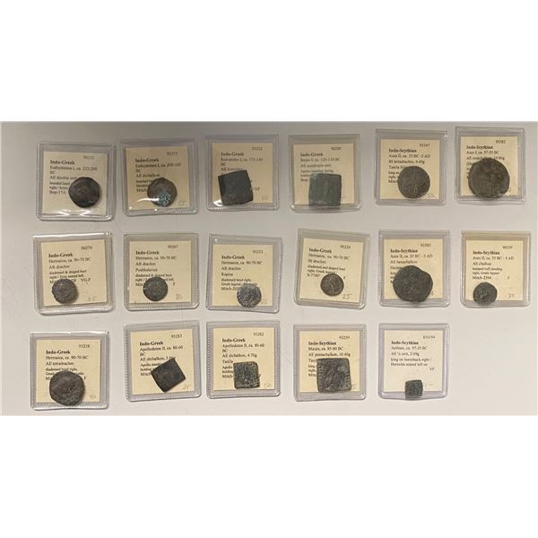 BACTRIA: LOT of 17 coins