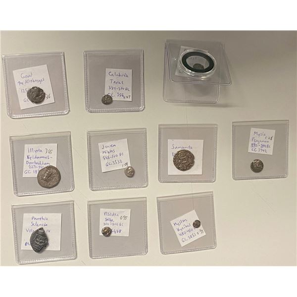 ANCIENT GREECE: LOT of 10 silver coins