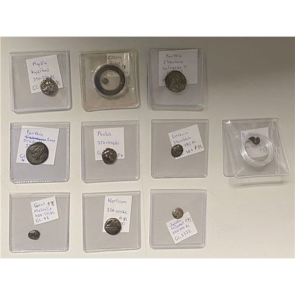 ANCIENT GREECE: LOT of 10 silver coins