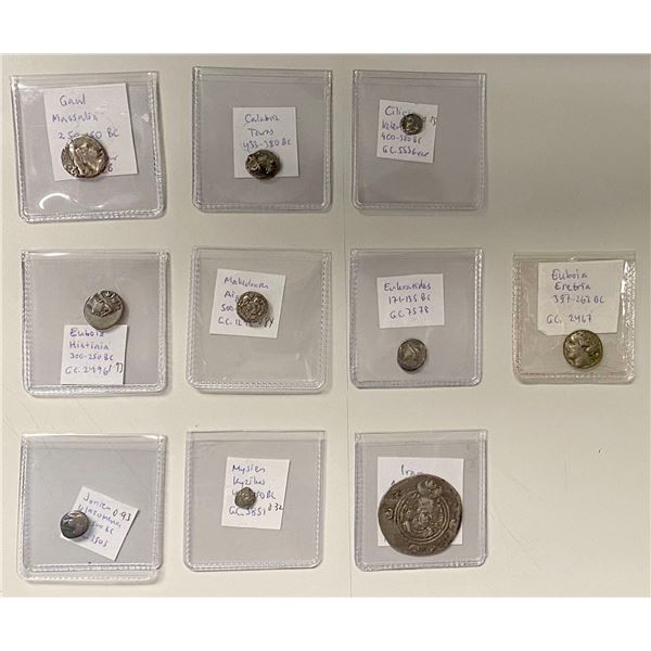 ANCIENT GREECE: LOT of 9 silver coins
