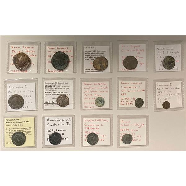 ROMAN EMPIRE: LOT of 14 bronzes