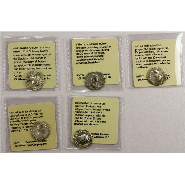 ROMAN EMPIRE: LOT of 5 AR denarii