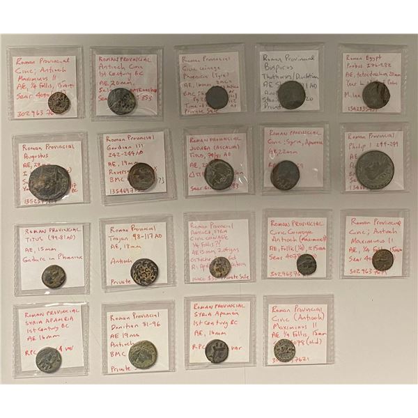 ROMAN PROVINCIAL: LOT of 19 bronzes
