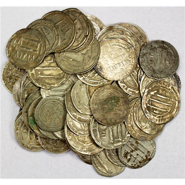 ABBASID: LOT of 77 silver dirhams