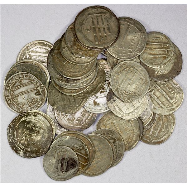 ABBASID: LOT of 50 silver dirhams