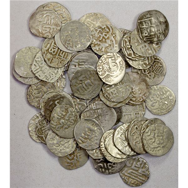 GOLDEN HORDE: LOT of 57 silver dirhams