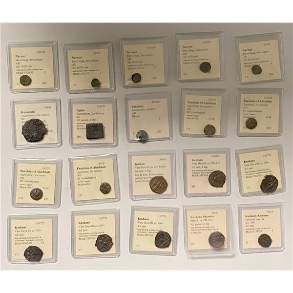 ANCIENT INDIA: LOT of 20 coins