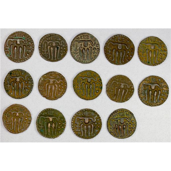 CEYLON: LOT of 14 AE coins