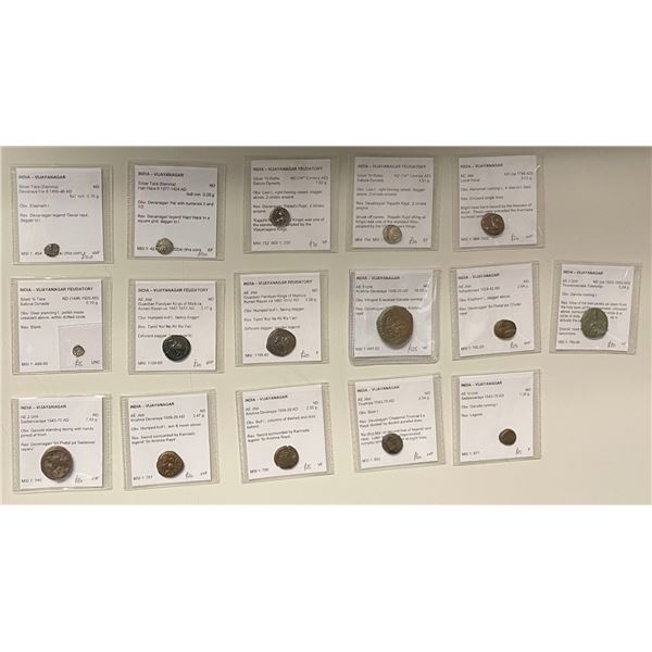 VIJAYANAGAR: COLLECTION of 16 coins