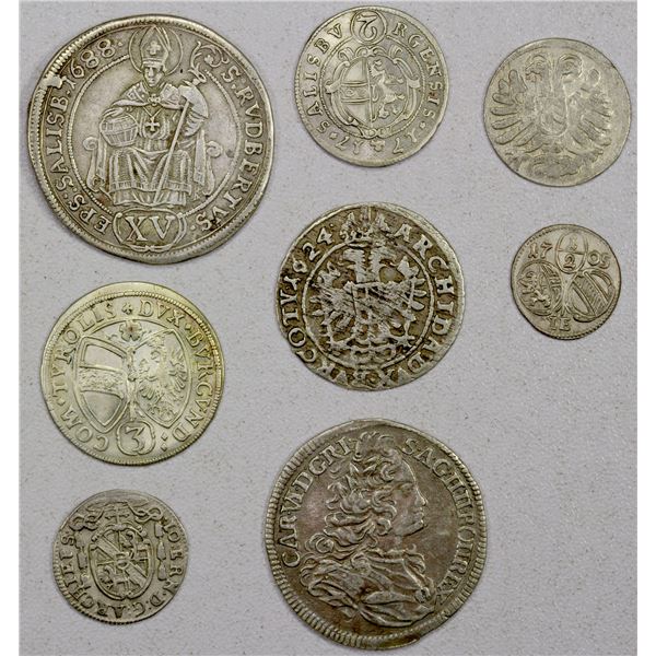 AUSTRIA: LOT of 8 coins