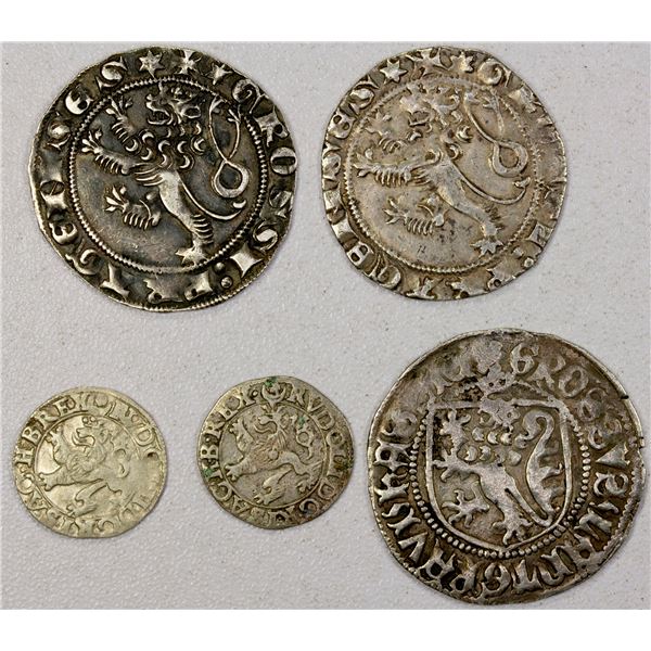 BOHEMIA: LOT of 5 coins