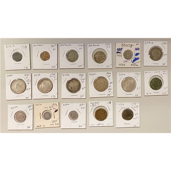EUROPE: LOT of 17 coins
