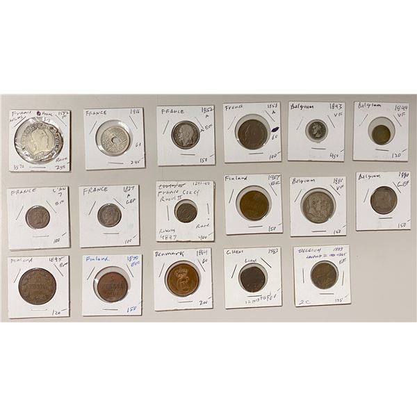 EUROPE: LOT of 17 coins