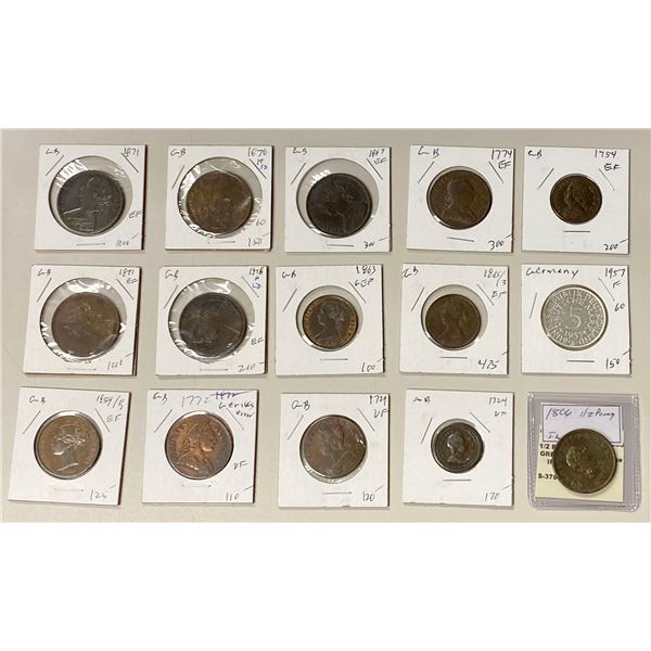 EUROPE: LOT of 15 coins