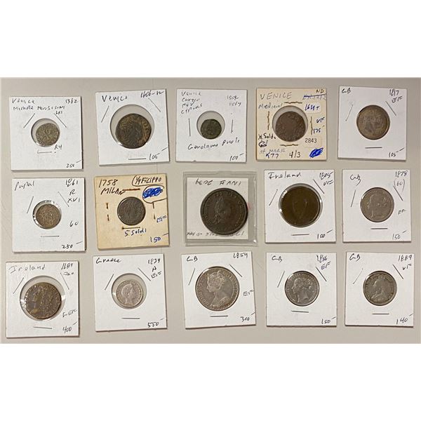 EUROPE: LOT of 15 coins