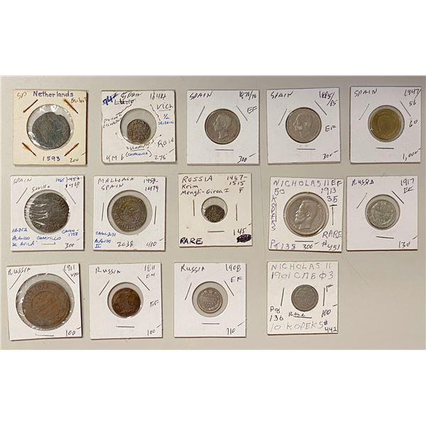 EUROPE: LOT of 14 coins