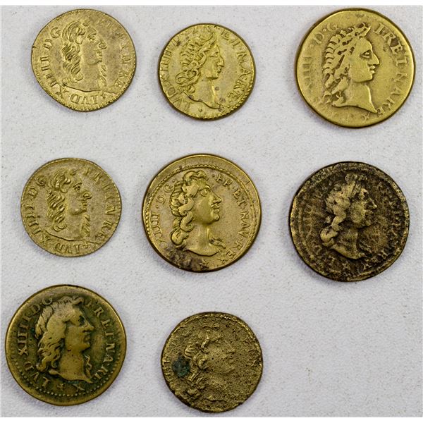 FRANCE: LOT of 8 coin weights