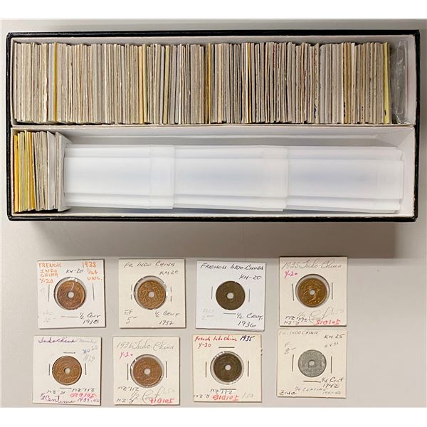 FRENCH COLONIES: LOT of 126 coins